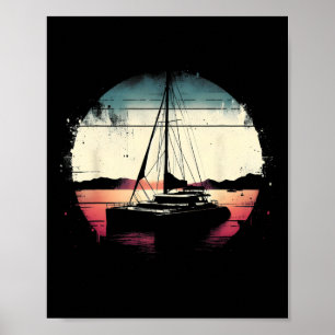 Catamaran Bootliefhebber - Vintage Zeiler Zeilen Poster