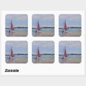 Catamaran Brittany Vierkante Sticker (Vel)