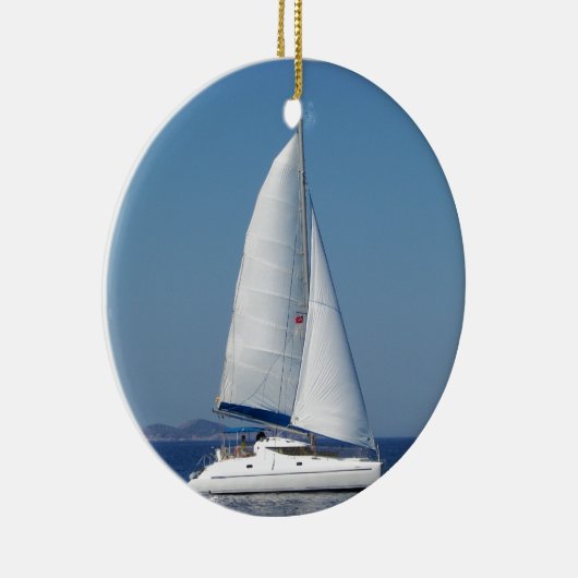 Catamaran Catchup Keramisch Ornament (Rechts)