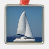 Catamaran Catchup Metalen Ornament (Voorkant)