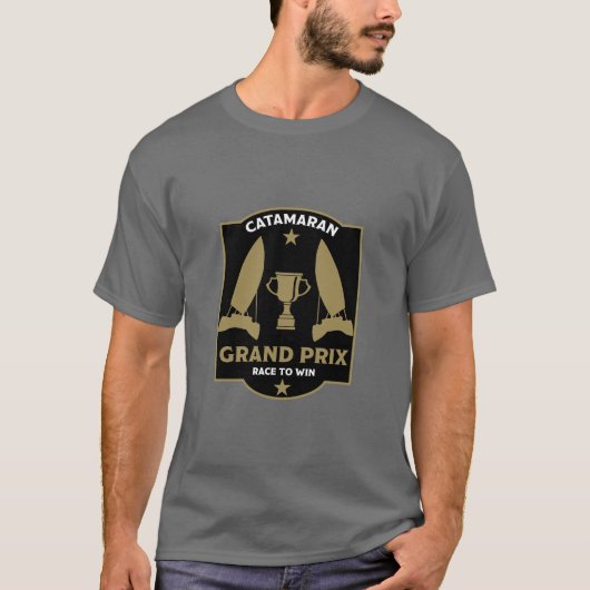Catamaran Hydrofoil Zeilboot Racing T-shirt (Voorkant)