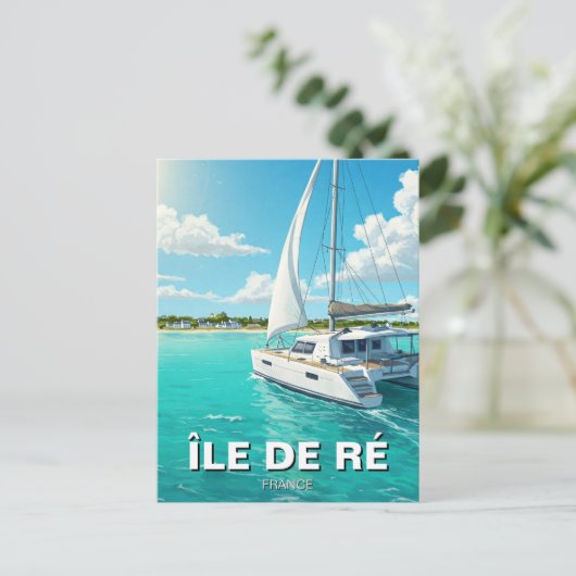 Catamaran Île de Ré Frankrijk Reizen Briefkaart (Staand voorkant)