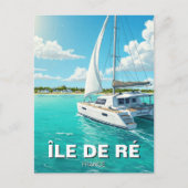 Catamaran Île de Ré Frankrijk Reizen Briefkaart (Voorkant)