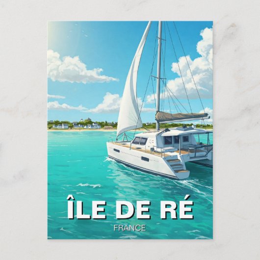 Catamaran Île de Ré Frankrijk Reizen Briefkaart (Voorkant)