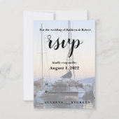 Catamaran in Lahaina Harbour Wedding RSVP (Voorkant)