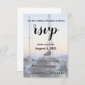 Catamaran in Lahaina Harbour Wedding RSVP (Voorkant / Achterkant)