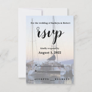 Catamaran in Lahaina Harbour Wedding RSVP Kaartje