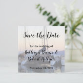 Catamaran in Lahaina Haven Bruiloft Save the Date Aankondiging (Staand voorkant)