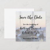 Catamaran in Lahaina Haven Trouw Save the Date Aankondiging (Voorkant / Achterkant)