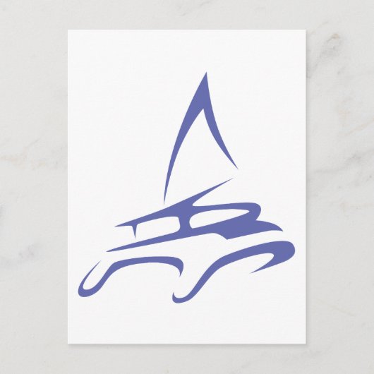 Catamaran in Swish Drawing Style Briefkaart (Voorkant)