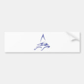 Catamaran in Swish Drawing Style Bumpersticker (Voorkant)