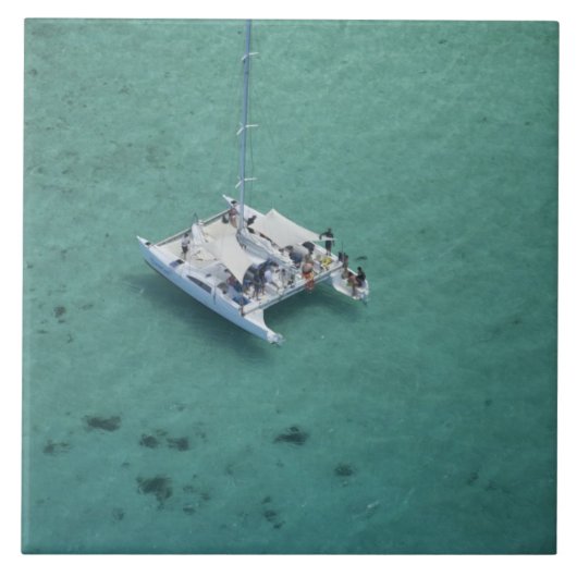 Catamaran, Mamanuca-eilanden, Fiji, Zuid-Pacific Tegeltje (Voorkant)