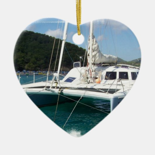 Catamaran Ornaments Keramisch Ornament (Voorkant)