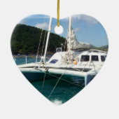 Catamaran Ornaments Keramisch Ornament (Achterkant)