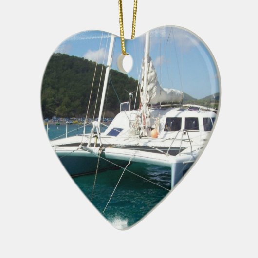 Catamaran Ornaments Keramisch Ornament (Links)