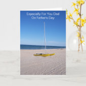 Catamaran Persoonlijke Vaderdag Kaart (Gele Bloem)