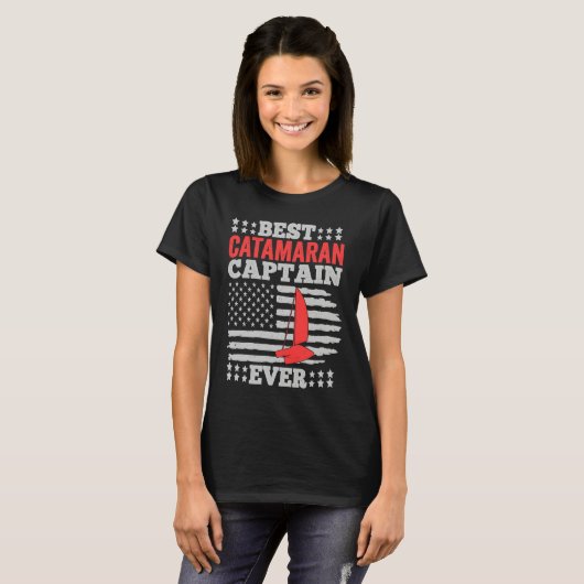 Catamaran Sailing Captain Sailor Best Catamaran Ca T-shirt (Voorkant volledig)