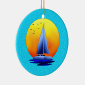 Catamaran Sailing Keramisch Ornament (Rechts)