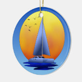 Catamaran Sailing Keramisch Ornament (Links)
