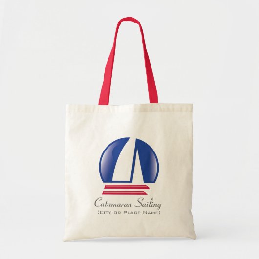 Catamaran Sailing_Pontoon Racing_BlueMoon sjabloon Tote Bag (Voorkant)