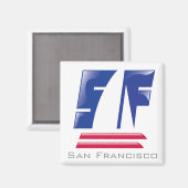 Catamaran Sailing_Pontoon Racing_San Francisco Magneet (Voorkant / Achterkant)