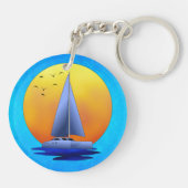Catamaran Sailing Sleutelhanger (Achterkant)