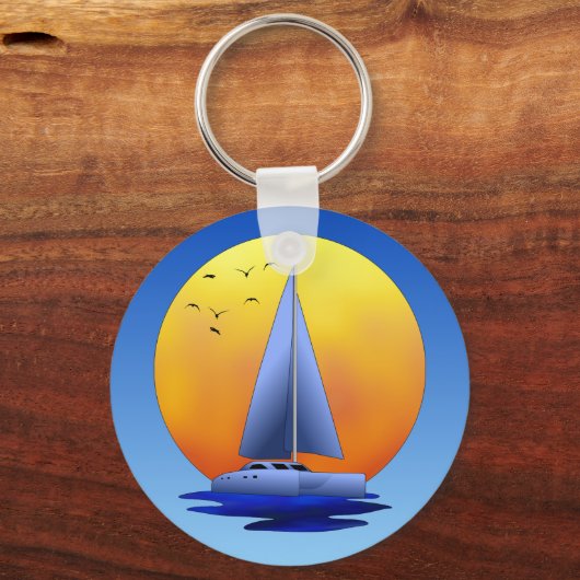 Catamaran Sailing Sleutelhanger (Voorkant)