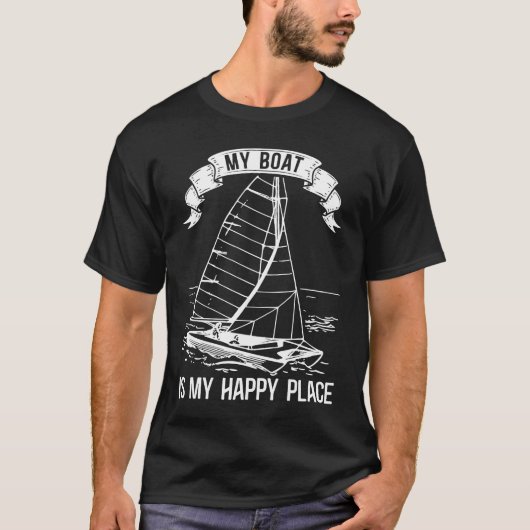 Catamaran Two Hulls Sailing Quote Catamaran Captai T-shirt (Voorkant)