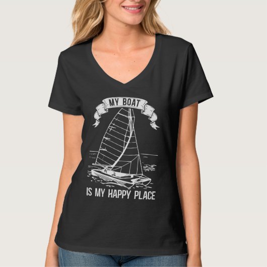 Catamaran Two Hulls Sailing Quote Catamaran Captai T-shirt (Voorkant)