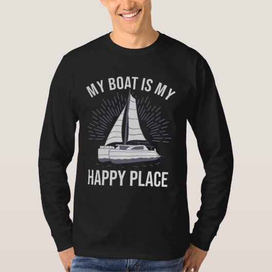 Catamaran Two Hulls Sailing Quote Catamaran Captai T-shirt (Voorkant)