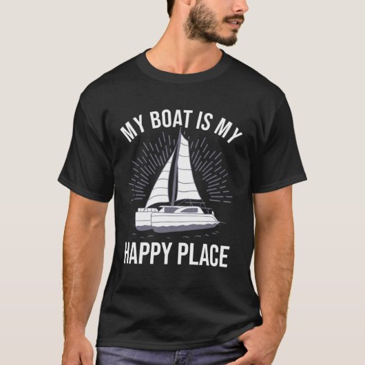 Catamaran Two Hulls Sailing Quote Catamaran Captai T-shirt (Voorkant)