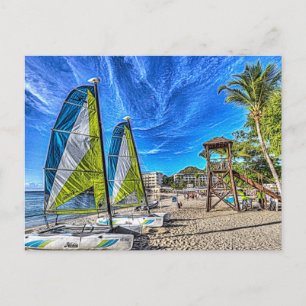 Catamaran van Saint Lucia Feestdagenkaart
