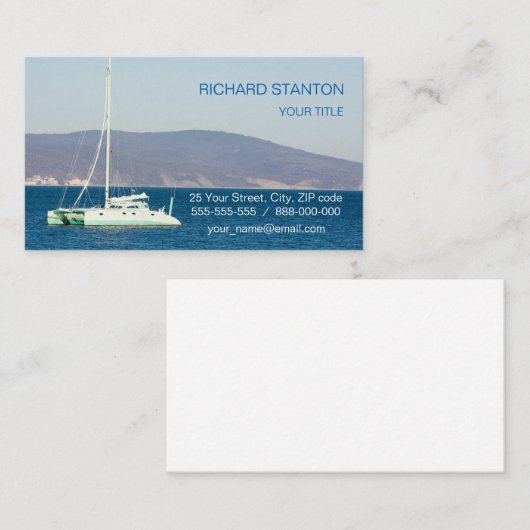 Catamaran Visitekaartje (Voorkant / Achterkant)