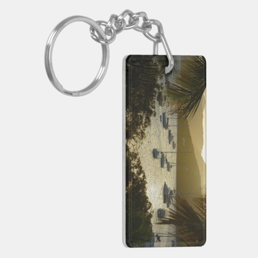 Catamaranen en zeilboten sleutelhanger (Voorkant Links)