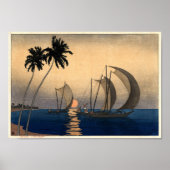 Catamaranen in een Twilight Breeze Poster (Voorkant)