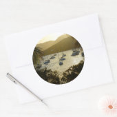 Catamarans en zeilboten ronde sticker (Envelop)