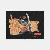 Catana Cat  Schattigee Japans geïnspireerde kat Fleece Deken (Voorkant (Horizontaal))