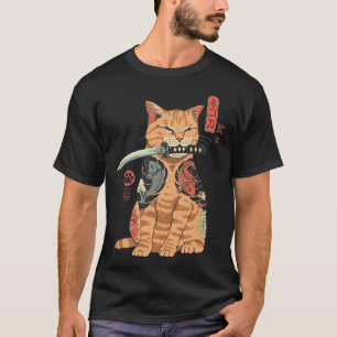 Catana Cat  Schattigee Japans geïnspireerde kat T-shirt