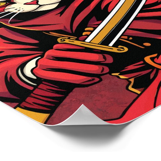 Catana de kat Ninja Poster (Hoek)