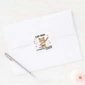 Catana Samurai - Schattige kattenkrijger Vierkante Sticker (Envelop)