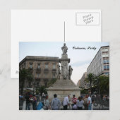 Catania, Briefkaart Piazza Vincenzo Bellini (Voorkant / Achterkant)