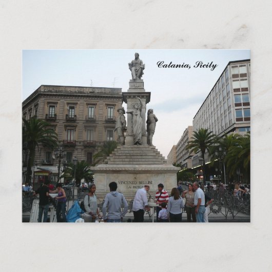 Catania, Briefkaart Piazza Vincenzo Bellini (Voorkant)