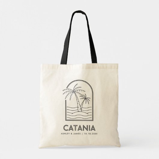 Catania Bruiloft Weekend Italië Bestemming Bruilof Tote Bag (Achterkant)