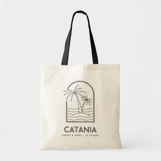 Catania Bruiloft Weekend Italië Bestemming Bruilof Tote Bag (Voorkant)