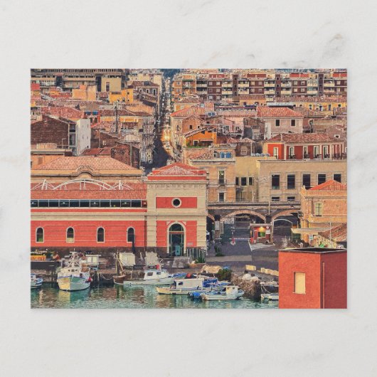 Catania City Marina Sicilië Italië Briefkaart (Voorkant)
