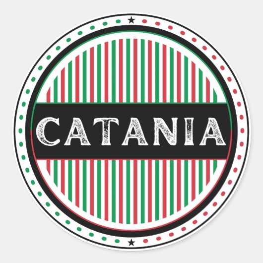 Catania City Pride Emblem – Italian Identity Ronde Sticker (Voorkant)