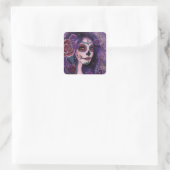 Catania day of the dead by Renee Lavoie   Vierkante Sticker (Tas)