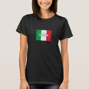 Catania  Italië  Stad Met Italiaanse Vlag T-shirt