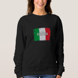 Catania  Italië  Stad Met Italiaanse Vlag Trui