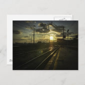 Catania-spoorlijn in zonsondergang briefkaart (Voorkant / Achterkant)